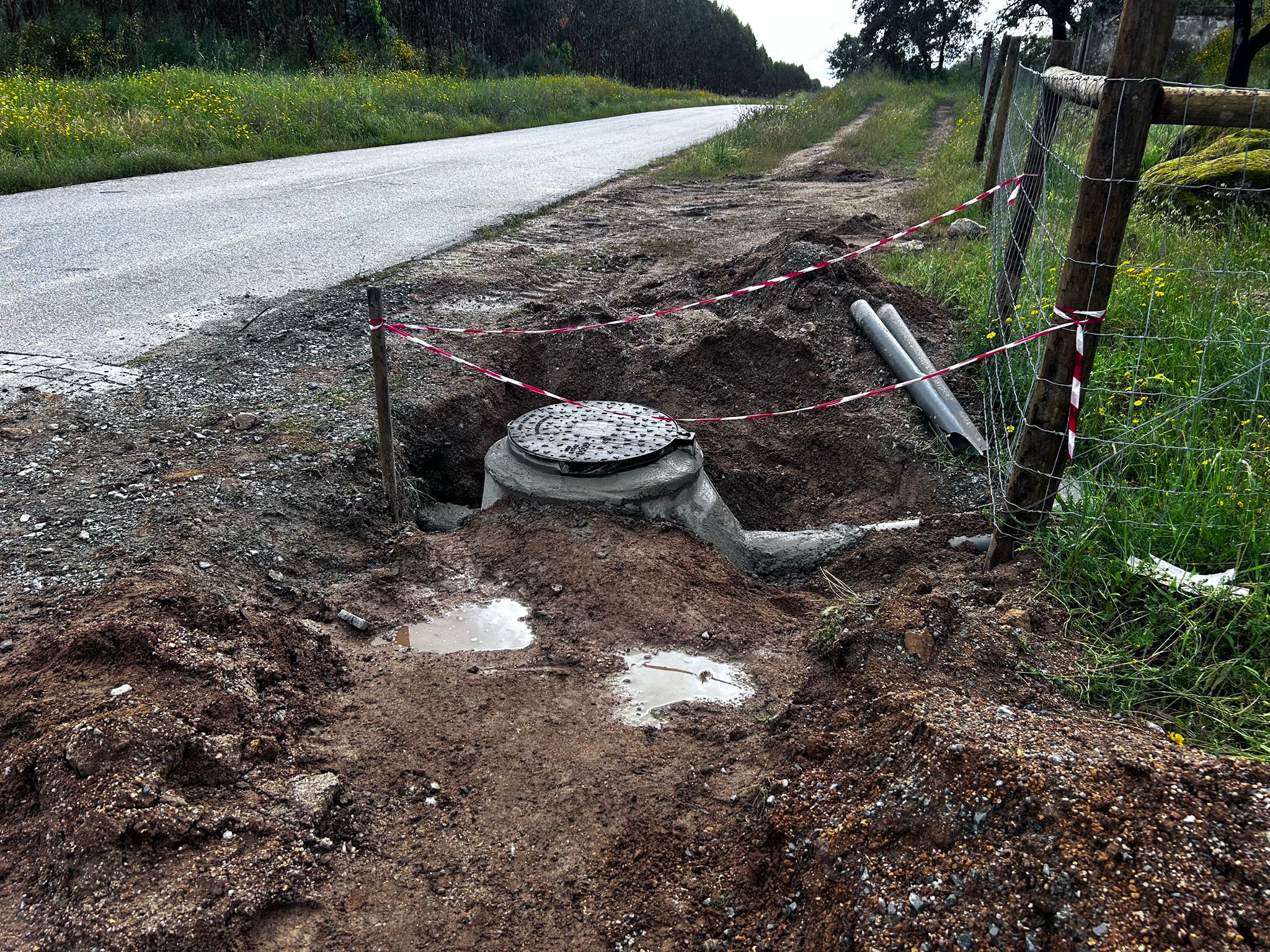 caixa de saneamento, betão